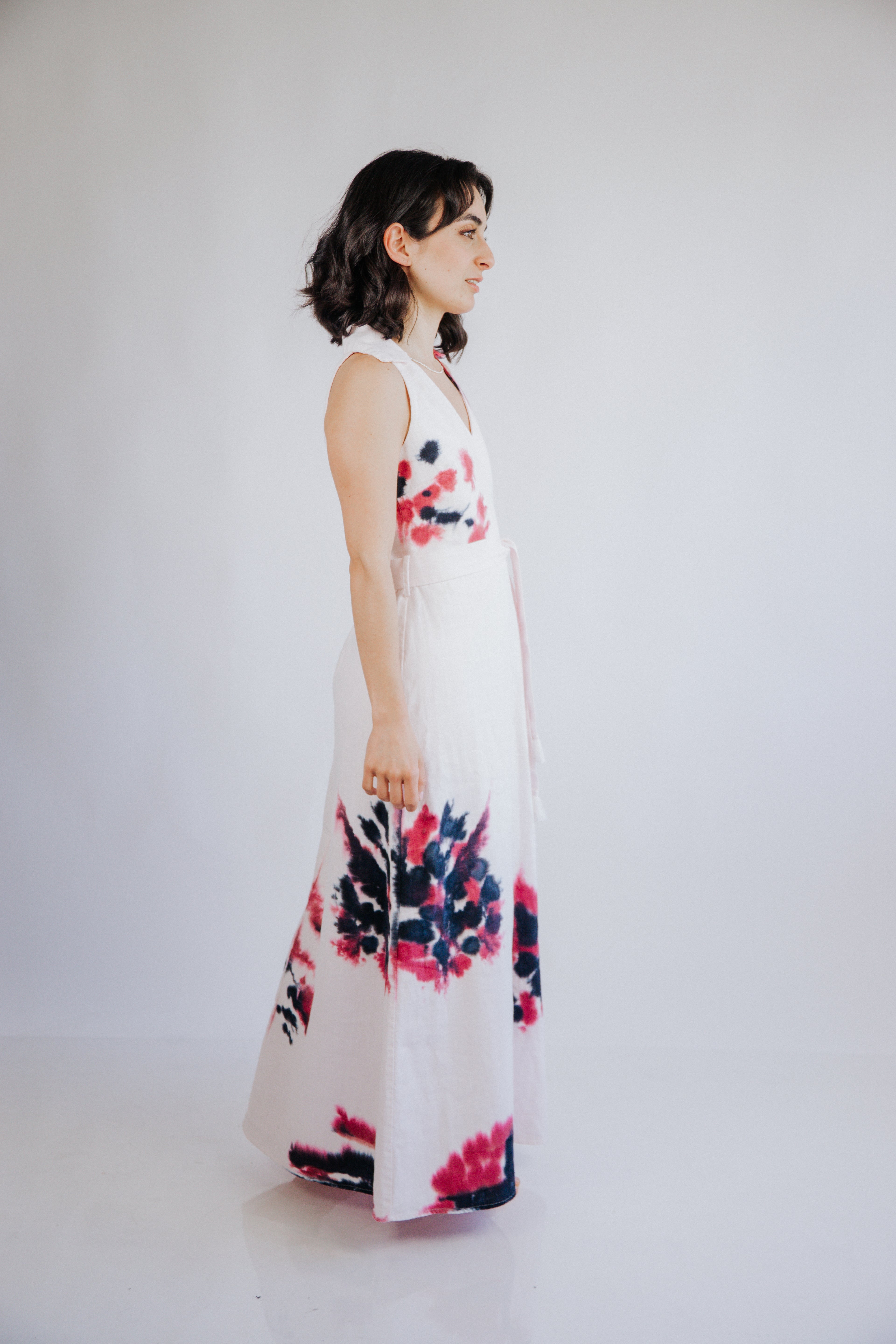 Vestido Comprido com Faixa — Hand-Dyed