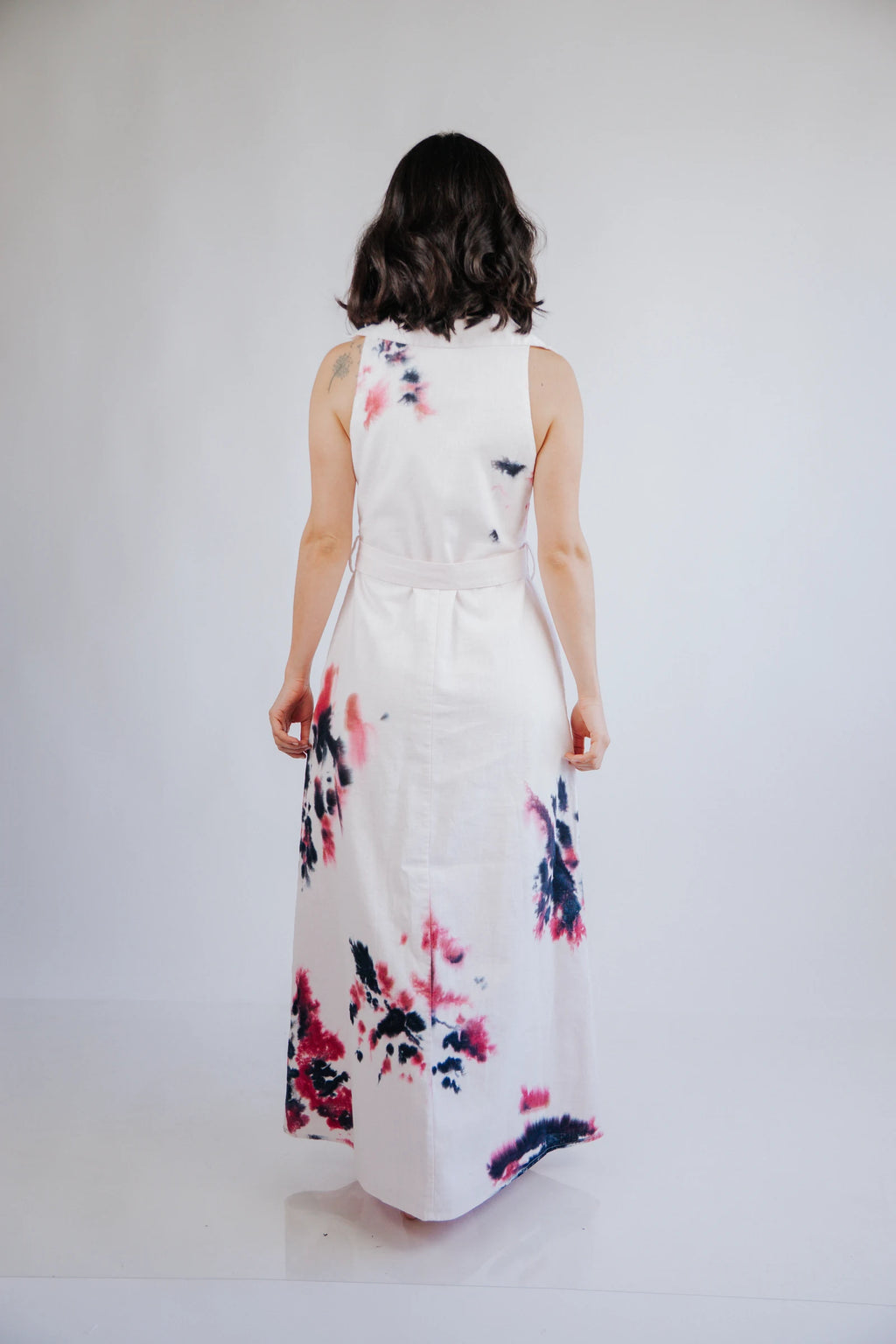 Vestido Comprido com Faixa — Hand-Dyed