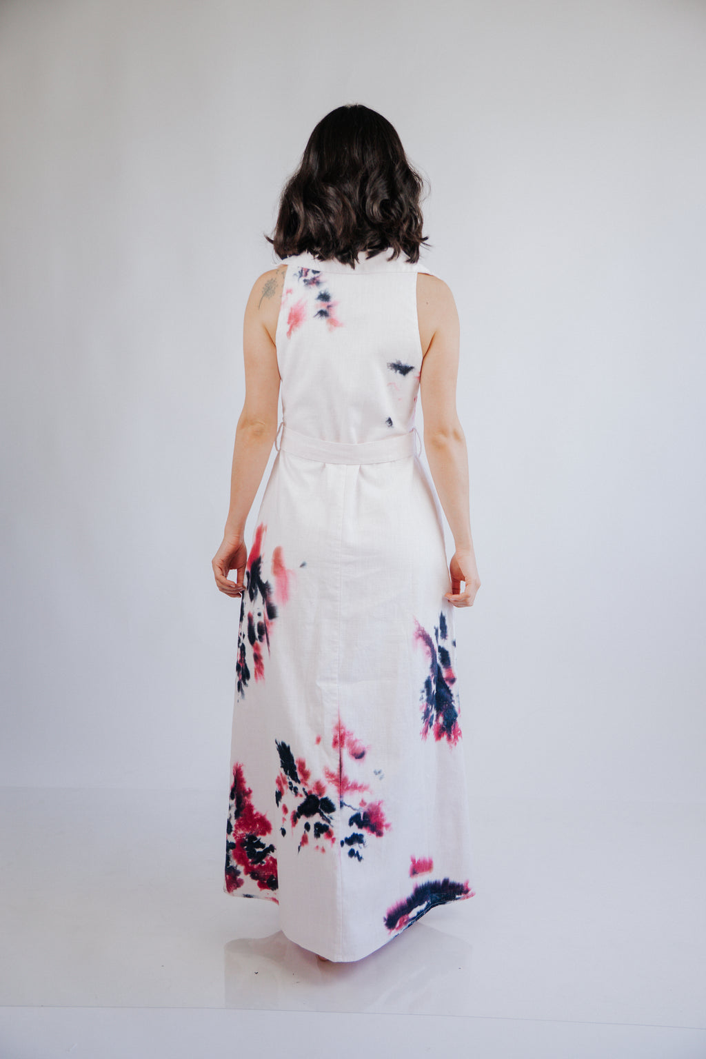 Vestido Comprido com Faixa — Hand-Dyed