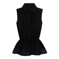 Peplum Top — Black