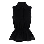 Peplum Top — Black