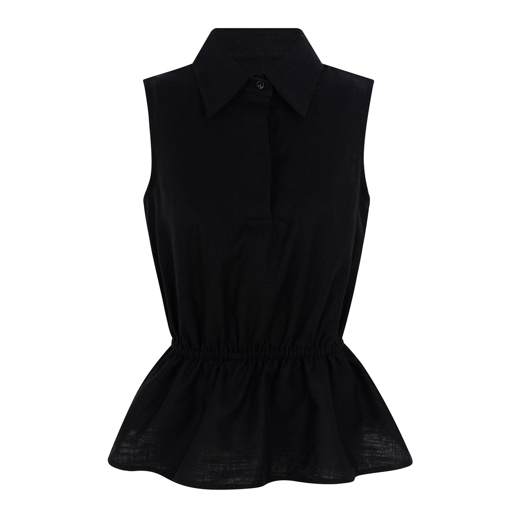 Peplum Top — Preto