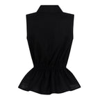 Peplum Top — Black