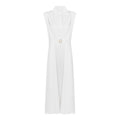 Vestido Comprido com Cinto — Branco