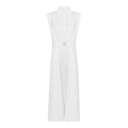 Vestido Comprido com Cinto — Branco