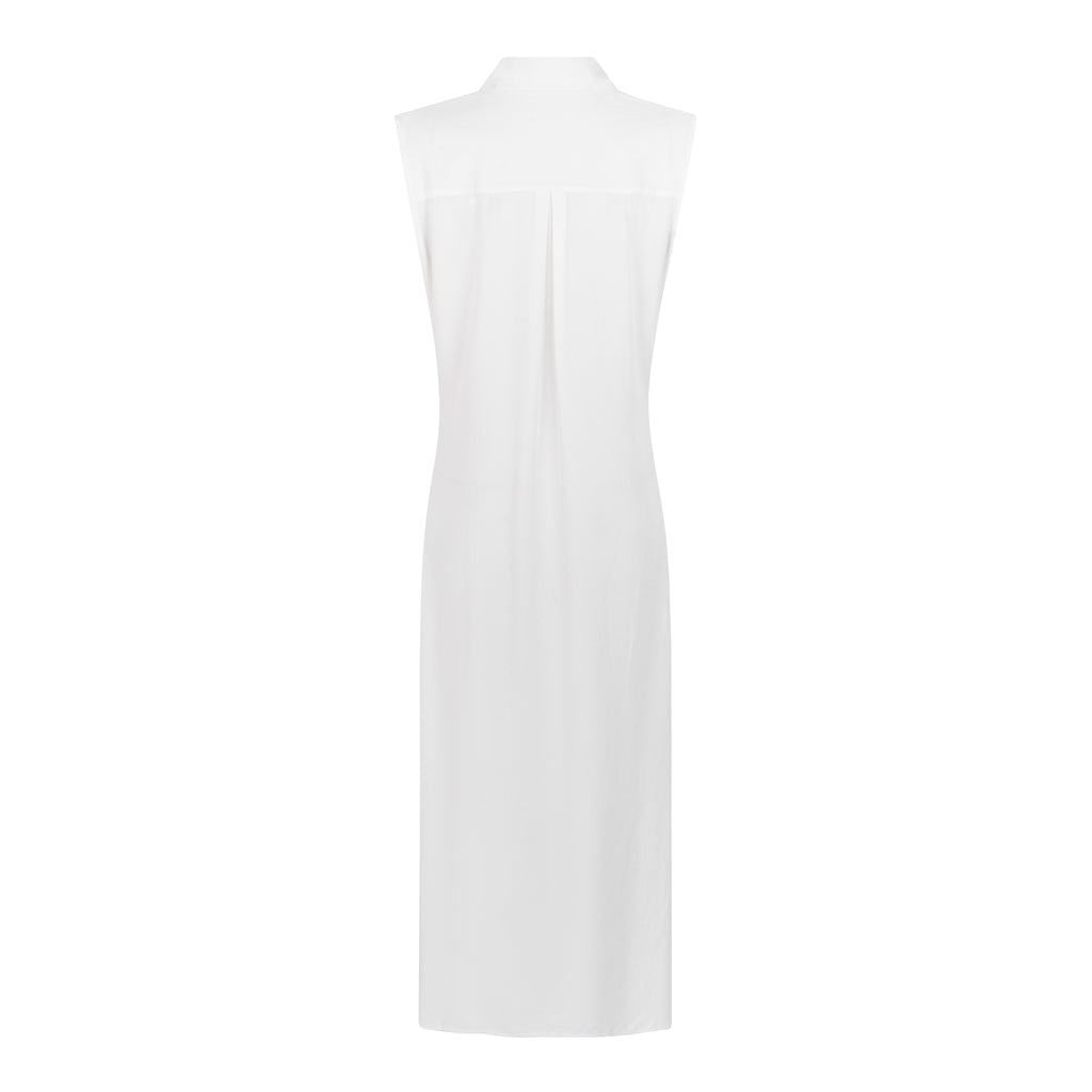 Vestido Comprido com Cinto — Branco