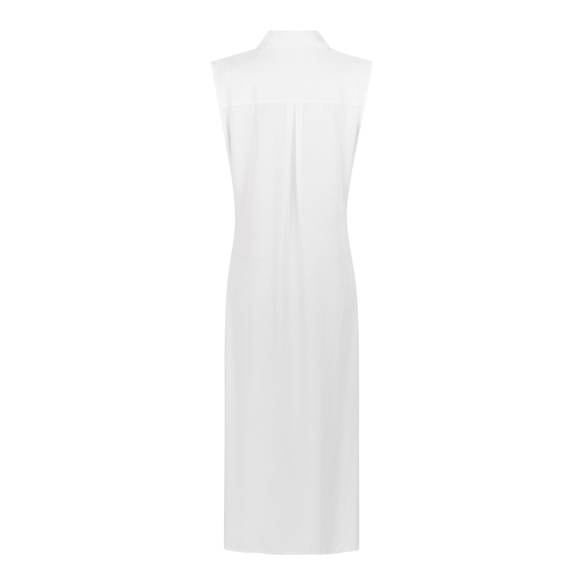 Vestido Comprido com Cinto — Branco