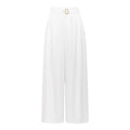 Calças Wide Leg com Cinto — Branco