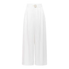 Calças Wide Leg com Cinto — Branco