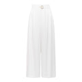 Calças Wide Leg com Cinto — Branco