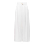 Calças Wide Leg com Cinto — Branco