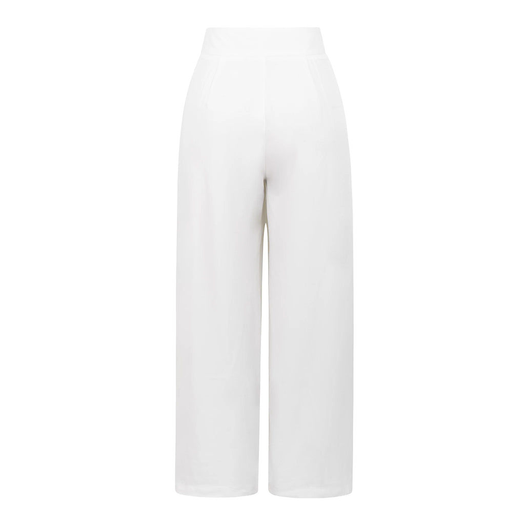Calças Wide Leg com Cinto — Branco