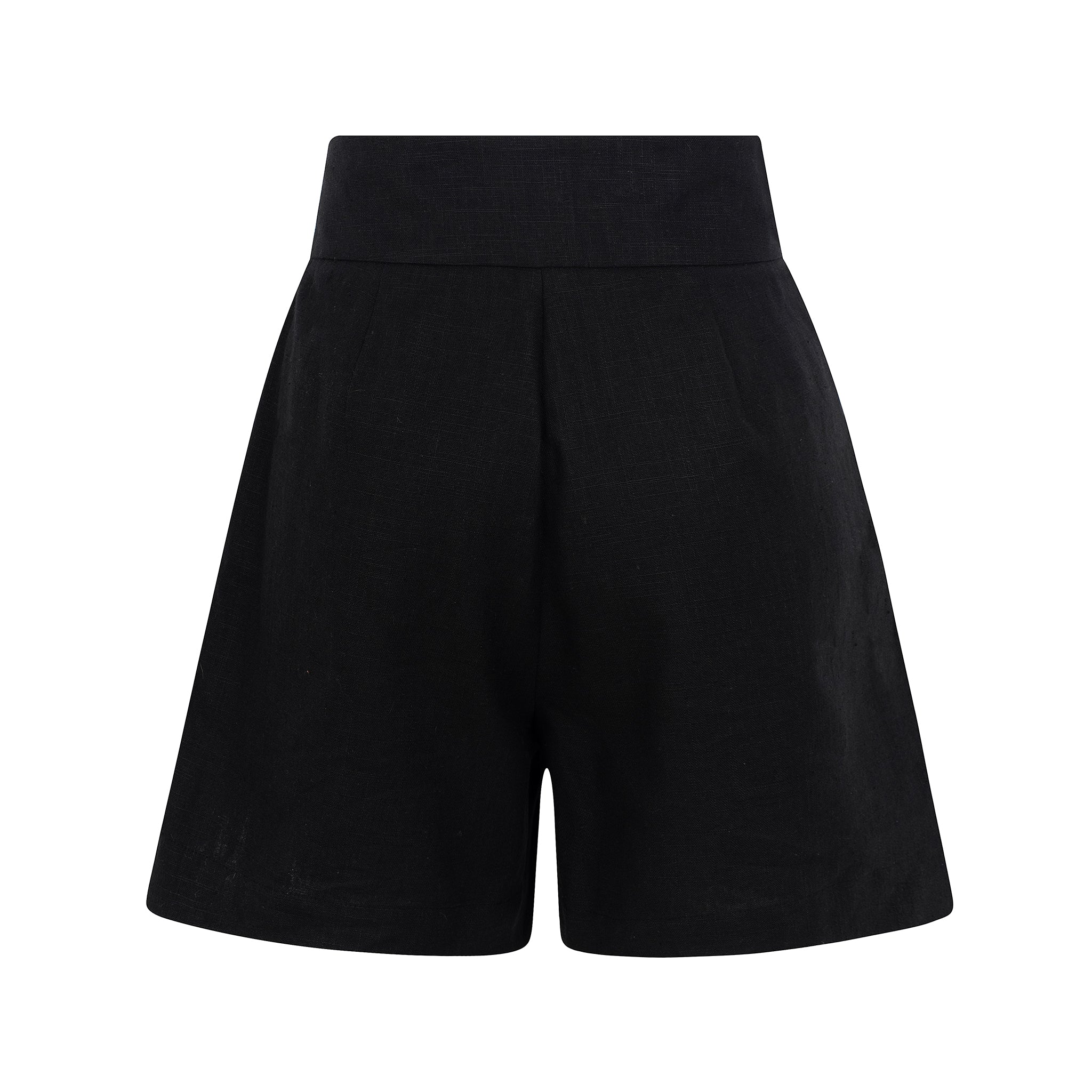 Calções Wide Leg com Cinto — Preto