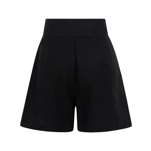 Calções Wide Leg com Cinto — Preto