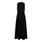 Vestido Comprido com Faixa — Preto