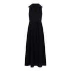 Vestido Comprido com Faixa — Preto