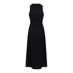 Vestido Comprido com Faixa — Preto